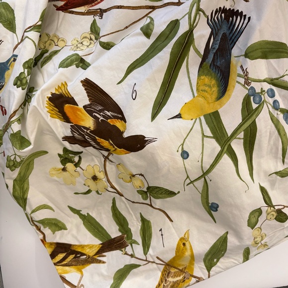 Pottery Barn || Spring Sparrow Duvet Cover Birds Off White Queen Full - Picture 2 of 7